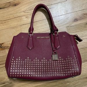 Maroon Michael Kors Purse